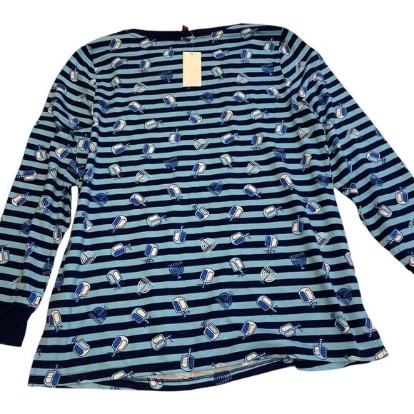 Family Pajamas Women's Matching Family Hanukkah Pajama Shirt Medieval Blue L - Picture 5 of 6